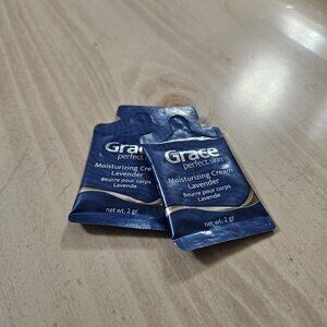 GRACE PERFECT SKIN MOISTURIZING CREAM LAVENDER 2 SAMPLES 2g each NEW SEALED